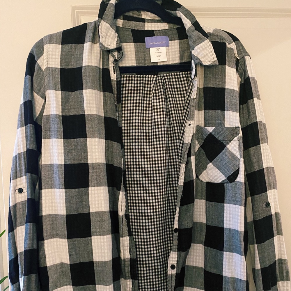 Black and white gingham shirt
